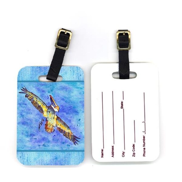 Carolines Treasures Carolines Treasures 8377BT 4 x 2.75 in. Pair of Pelican Luggage Tag 8377BT - main